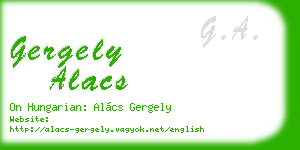 gergely alacs business card