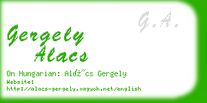 gergely alacs business card